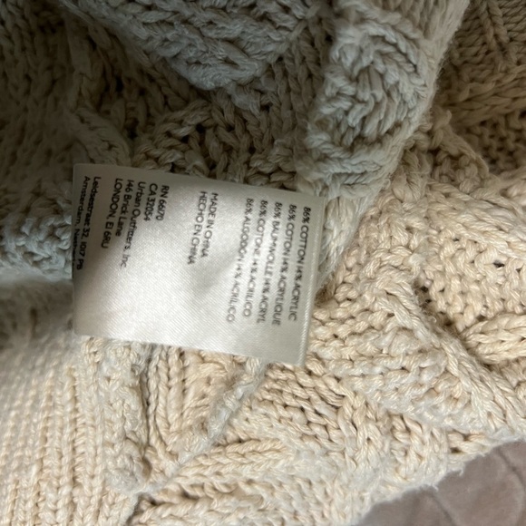 Free People Montana Cable Cotton Cardigan Size M - Picture 6 of 9